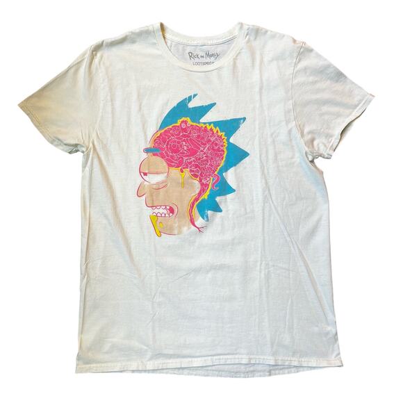 Lootwear Rick and Morty Adult LG Rick's Brain Graphic T-shirt - Picture 1 of 4